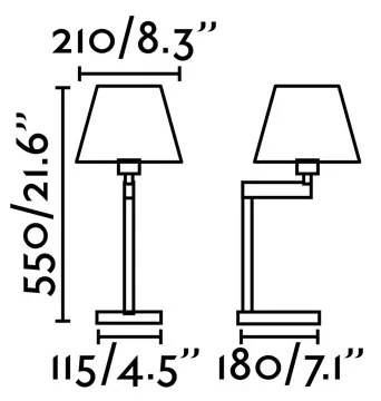 Veioza / Lampa de masa design elegant ARTIS bronz/alb