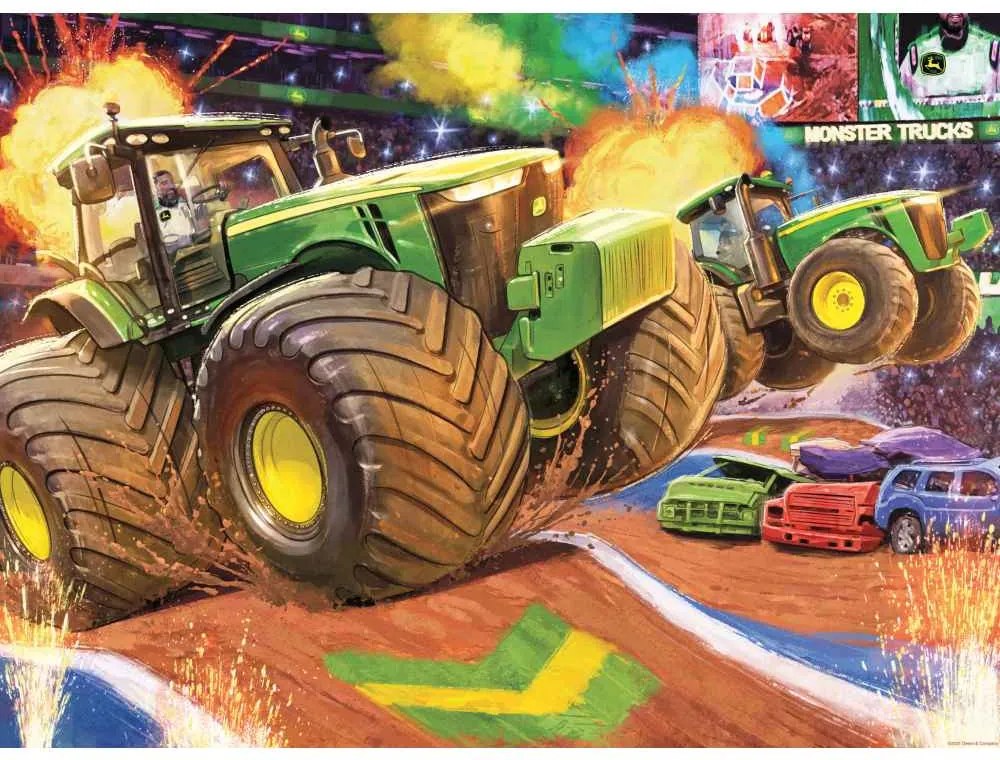 PUZZLE JOHN DEERE CU ROTI MARI 100 PIESE - RAVENSBURGER (RVSPC12983)