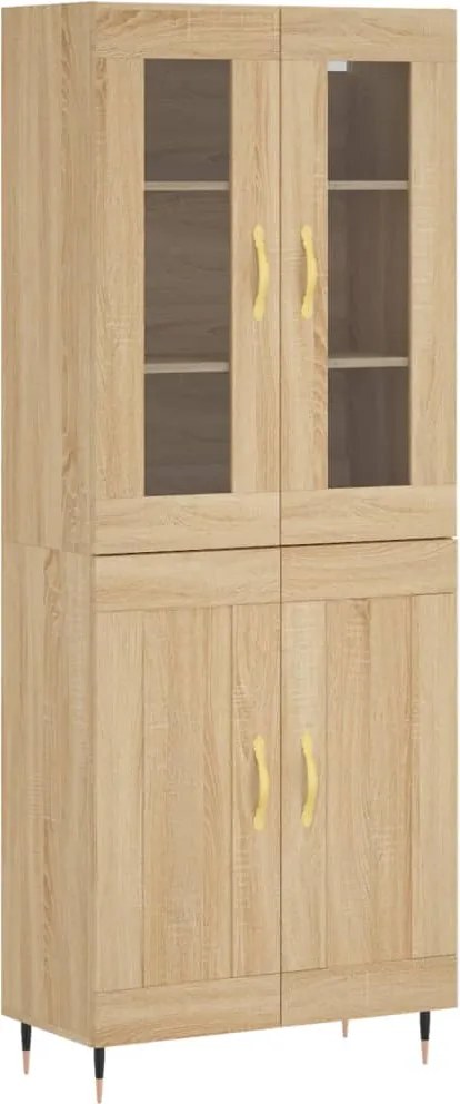 vidaXL Dulap înalt, stejar sonoma, 69,5x34x180 cm, lemn compozit