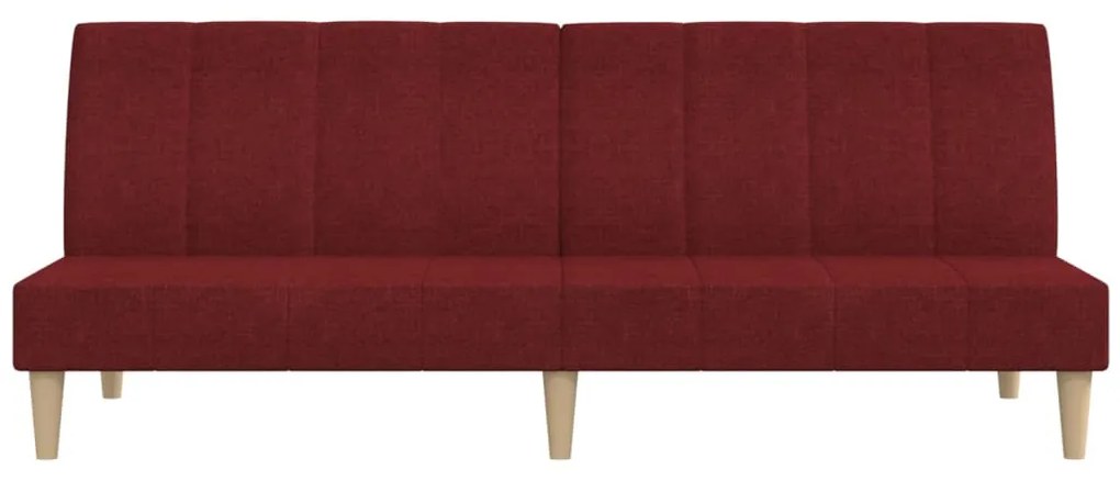 Canapea extensibila cu 2 locuri, rosu vin, textil Bordo, Fara scaunel pentru picioare Fara scaunel pentru picioare