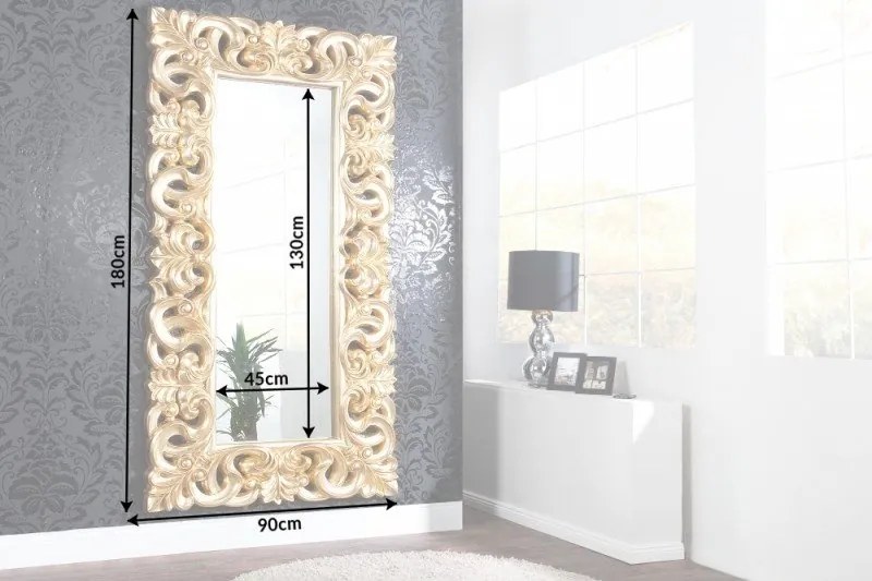 Oglinda de perete decorativa Venice auriu antic, 180cm