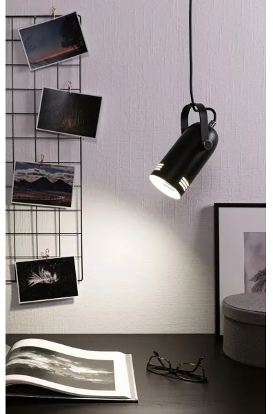 Paulmann LAVEA 79766 - Lustră suspendată pe cablu LED RGBW 1xE27/15W 230V, neagră