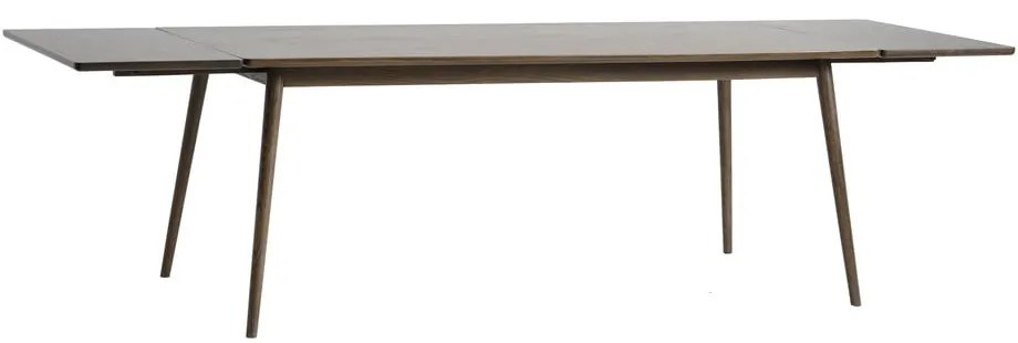 Masă de dining maro extensibilă cu blat cu aspect de lemn de stejar 190x90 cm Barrali – Unique Furniture