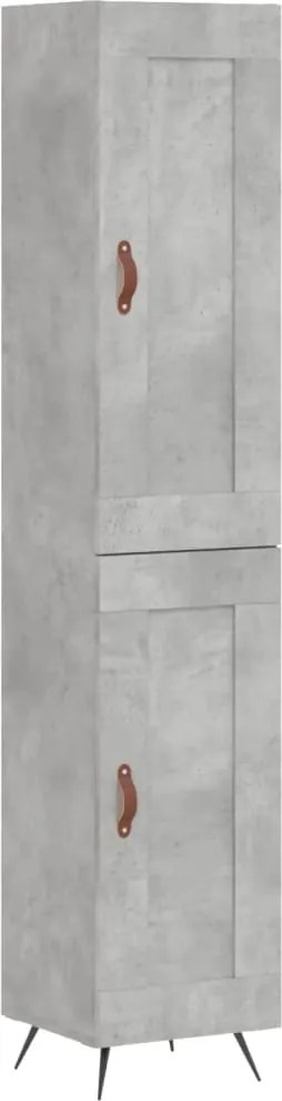 vidaXL Dulap înalt, gri beton, 34,5x34x180 cm, lemn prelucrat