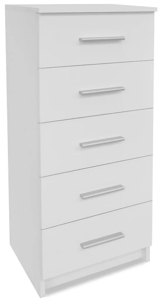 244890 vidaXL Comodă înaltă cu sertare din PAL 41x35x106 cm Alb
