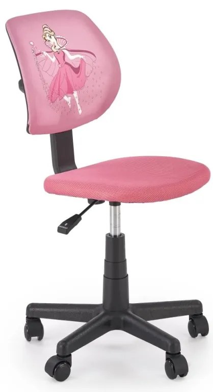 Scaun de birou copii Bin Go roz H90 cm
