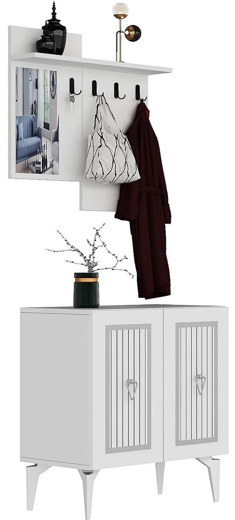 Mobilier Hol Tideno (alb + argintiu) . 1093903
