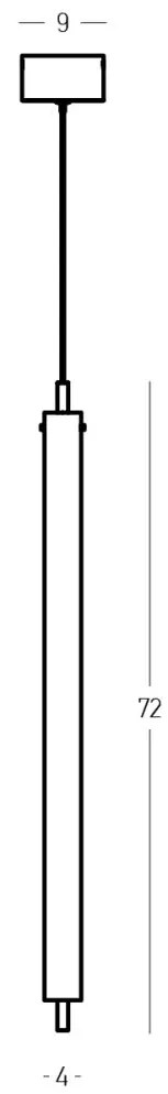 Pendul LED Vertical, Cilindric 20W 3000K BRUSHED GOLD ZB-25168