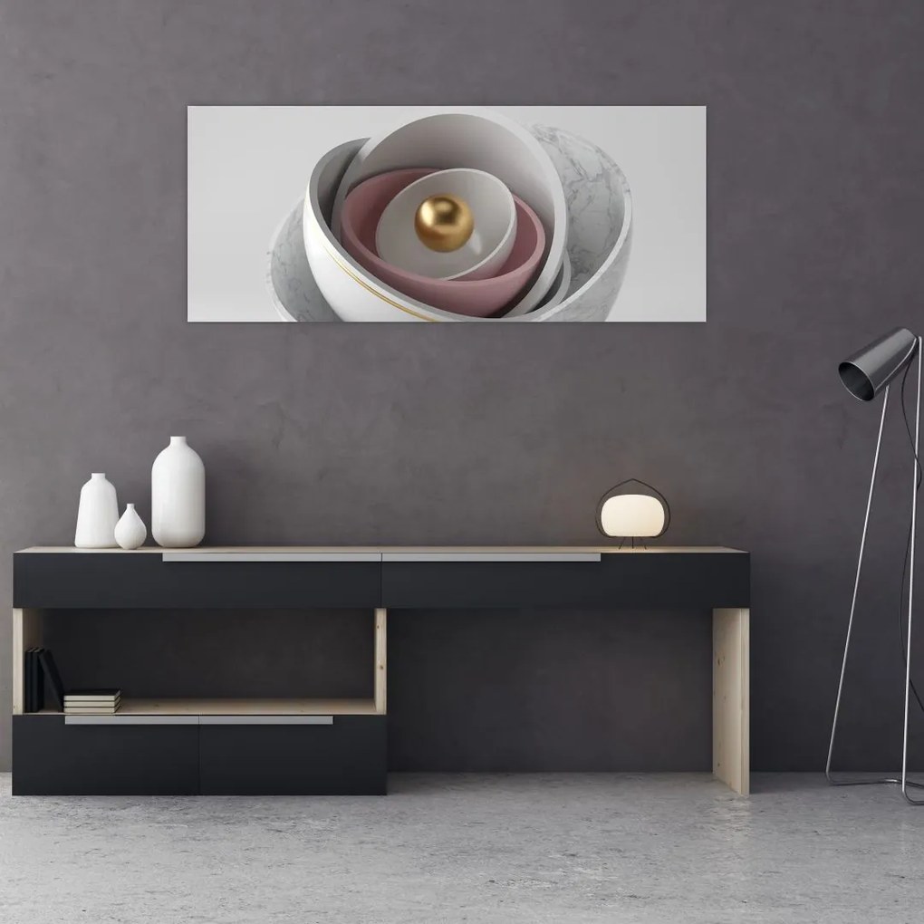 Tablou - Perlă de aur (120x50 cm)