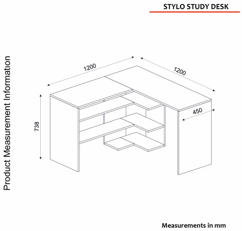 Birou Stylo, Safir / Antracit