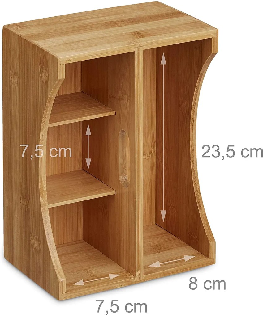 Organizator birou cu maner Bambus 25 x 18 x 12 cm