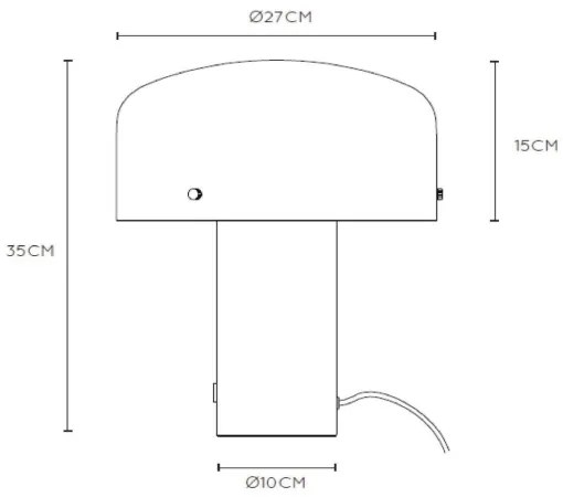 Lampă dimabilă de masă Lucide 05539/01/02 TIMON 1xE27/25W/230V d. 27 cm