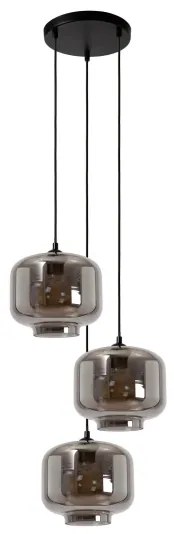 Lustră pe cablu Lucide 46413/13/65 MEDINE 3xE27/40W/230V fumuriu