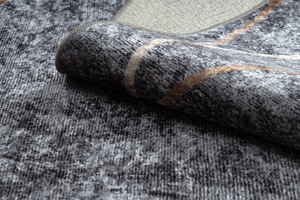 MIRO 51233.809 covor lavabil Geometric anti-alunecare - gri - SECUNDAR-COTATI PRODUSUL