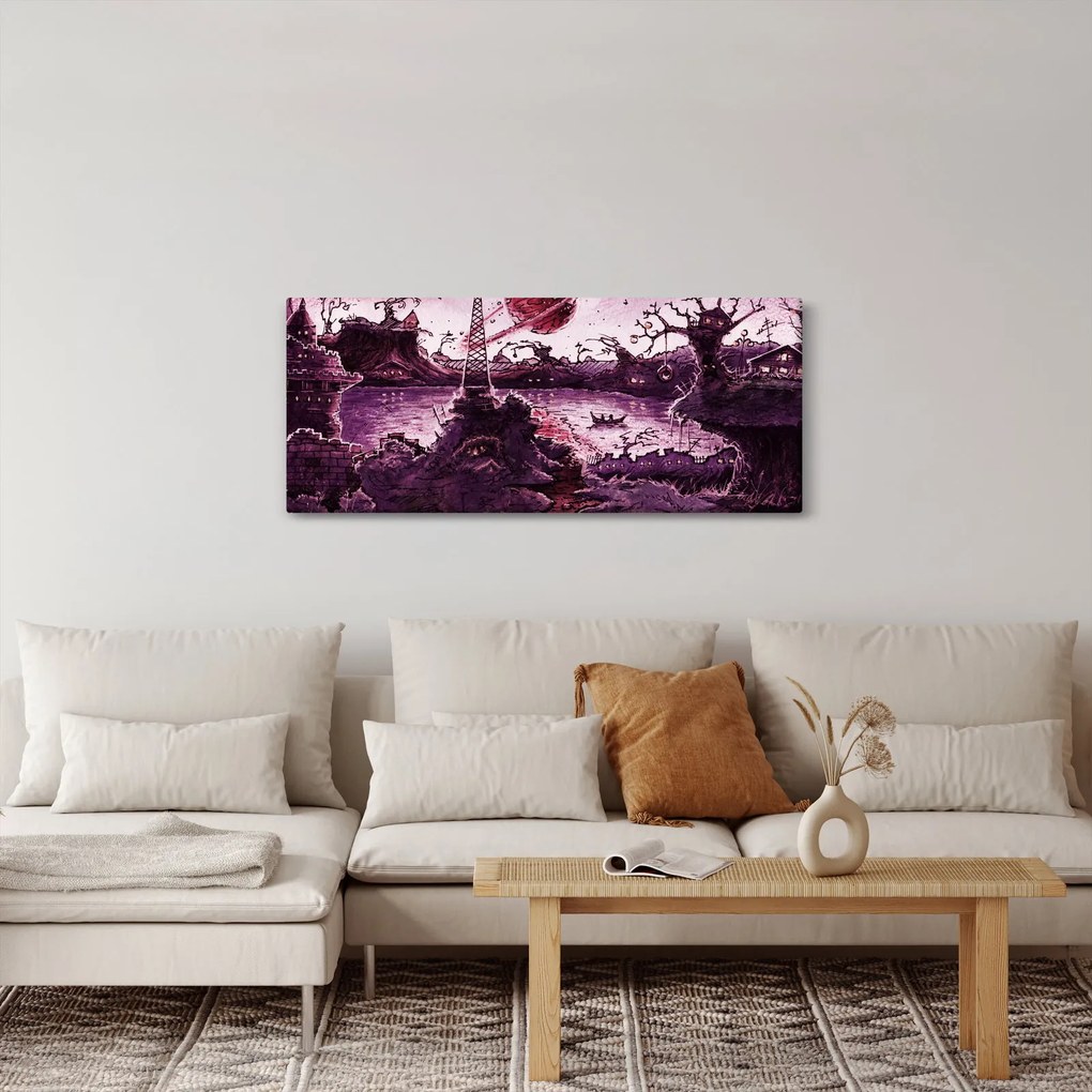 Tablou - Sat fermecat (120x50 cm)