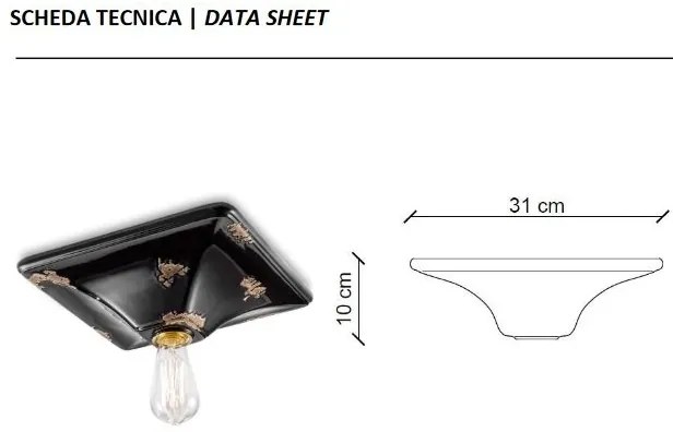 Plafoniera clasica realizata manual din ceramica TRIESTE