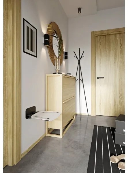 Ravak B8F0000060 - Scaun de duș pliabil OVO, negru