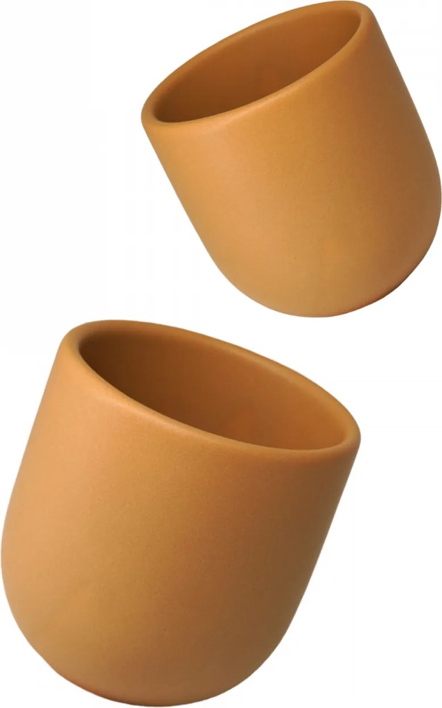 Pahar Cafea Novum (Ocru Galben Pal, 250ml) Gresie Glazurata Manual OCRU GALBEN