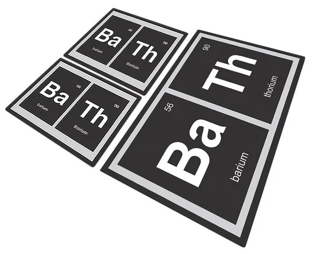 Covorașe de baie negre 3 buc. 60x100 cm Barium – Foutastic