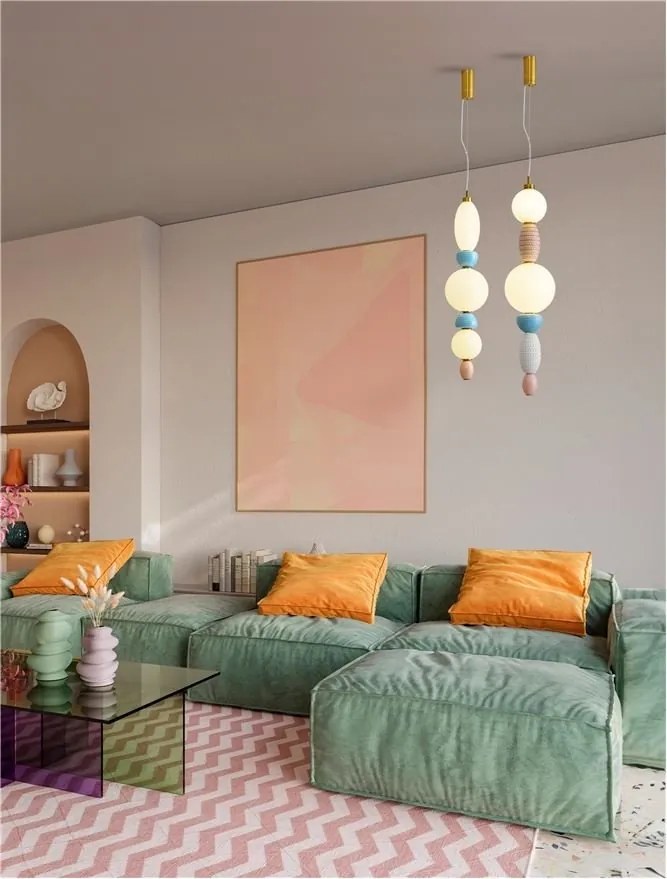 Pendul ceramic design modern LED CLEMENTINE