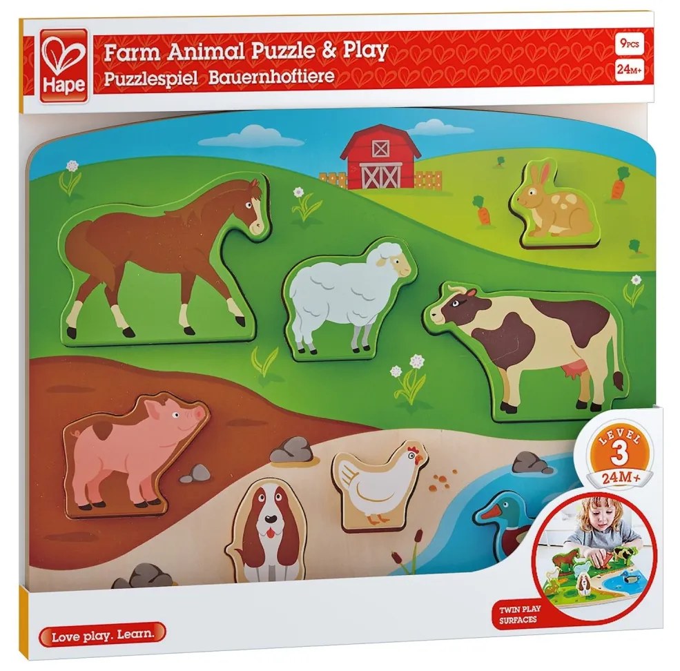 PUZZLE SI JOC- ANIMALE DE LA FERMA