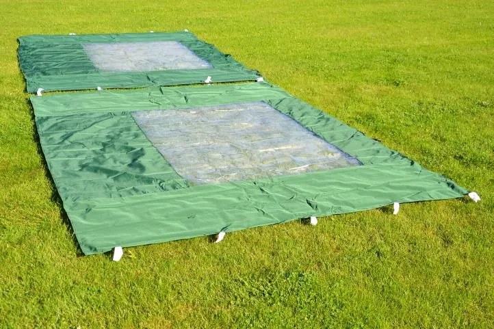 Cort de petrecere de grădină tip foarfecă 3x3 m, verde Garth