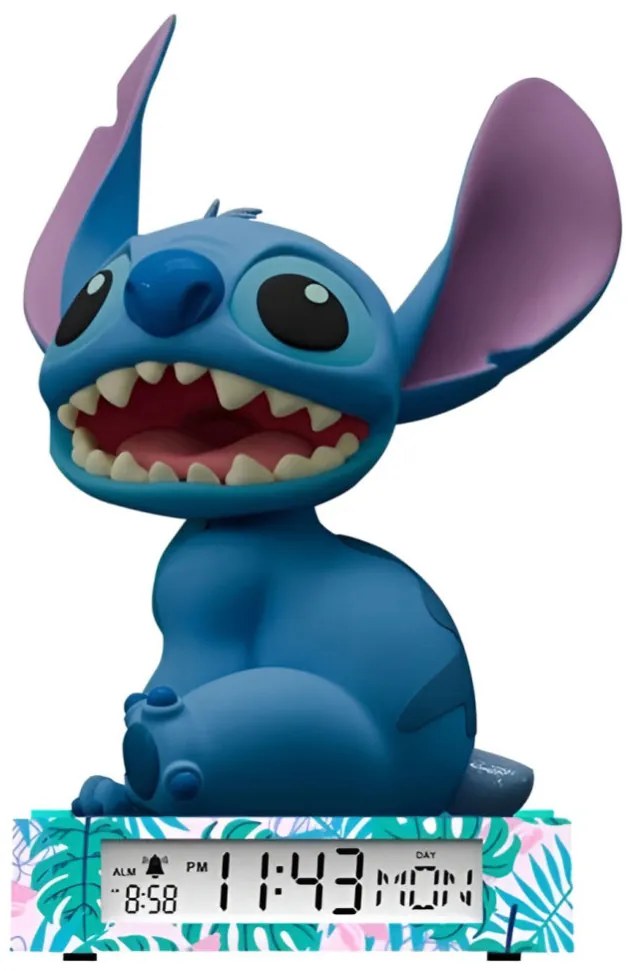 Disney Lilo și Stitch Smile Lampă de noapte 3D și ceas deșteptător