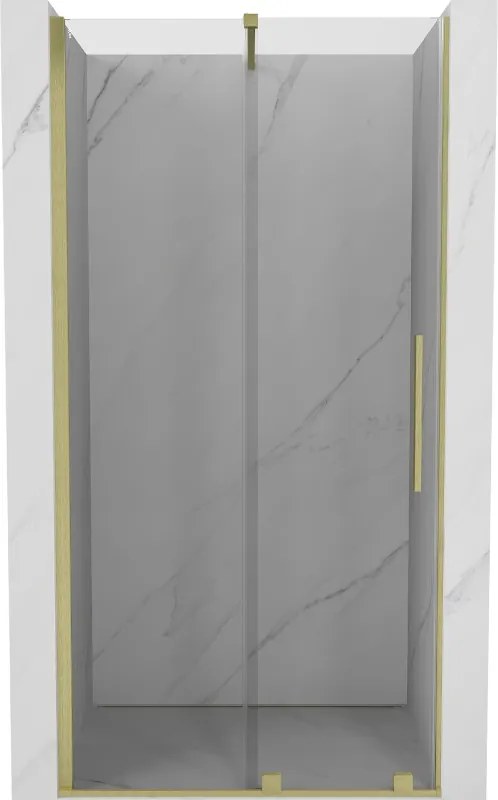 Mexen Velar uși de duș glisante 110 cm, transparente, aurite periat - 871-110-000-01-55