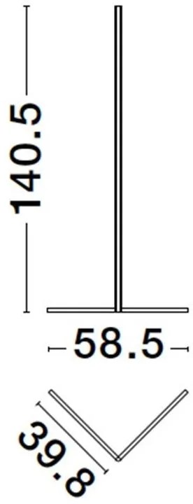 Lampadar LED design modern liniar V-LINE negru
