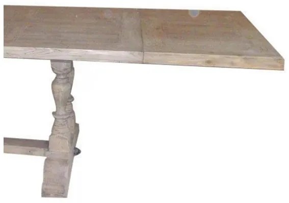 Masa dining, natur, din lemn masiv de pin, cu extensie, L180 cm, Bastide