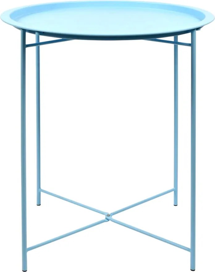 Măsuță de grădină metalică Esschert Design, 46 x 46 x 52 cm, albastru