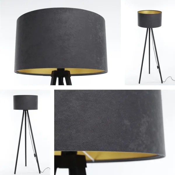 Lampă de podea STANDART 1xE27/60W/230V gri/wenge