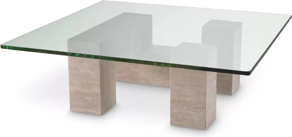 Masuta design LUX din travertin Ikal 100x100cm