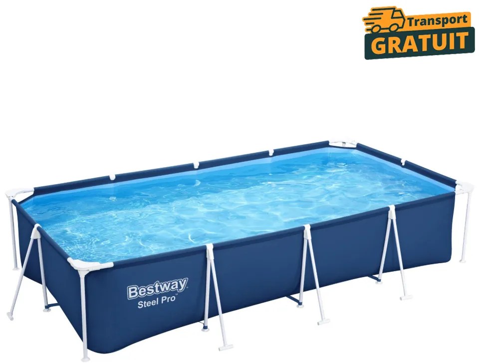 Piscina cadru metalic 5700 litri Bestway Steel Pro Max 400x211x81 cm