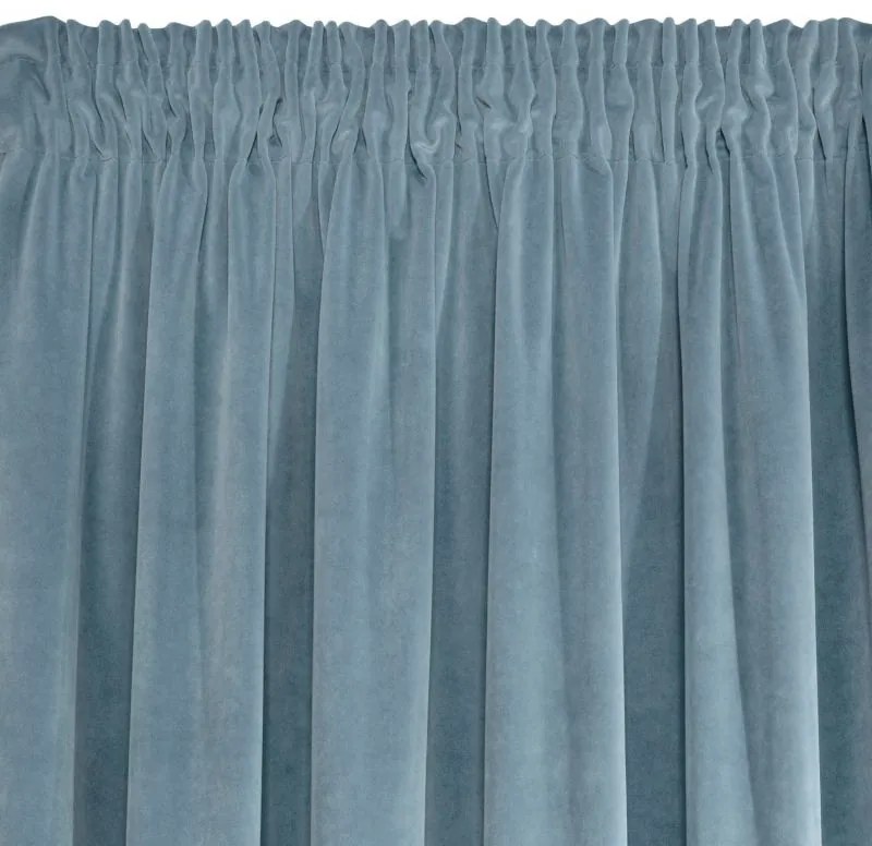 Draperie de lux din catifea albastru deschis 140 x 270 cm