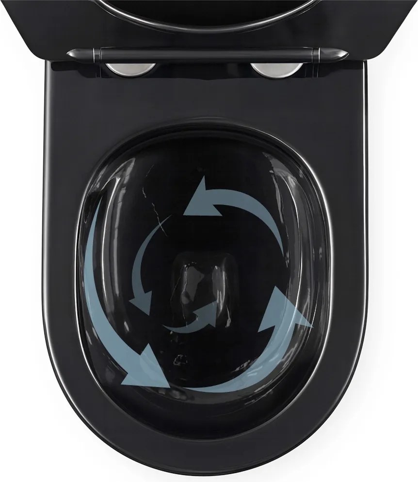 Vas WC Rea Carlo Mini Tornado Black Brush Gold