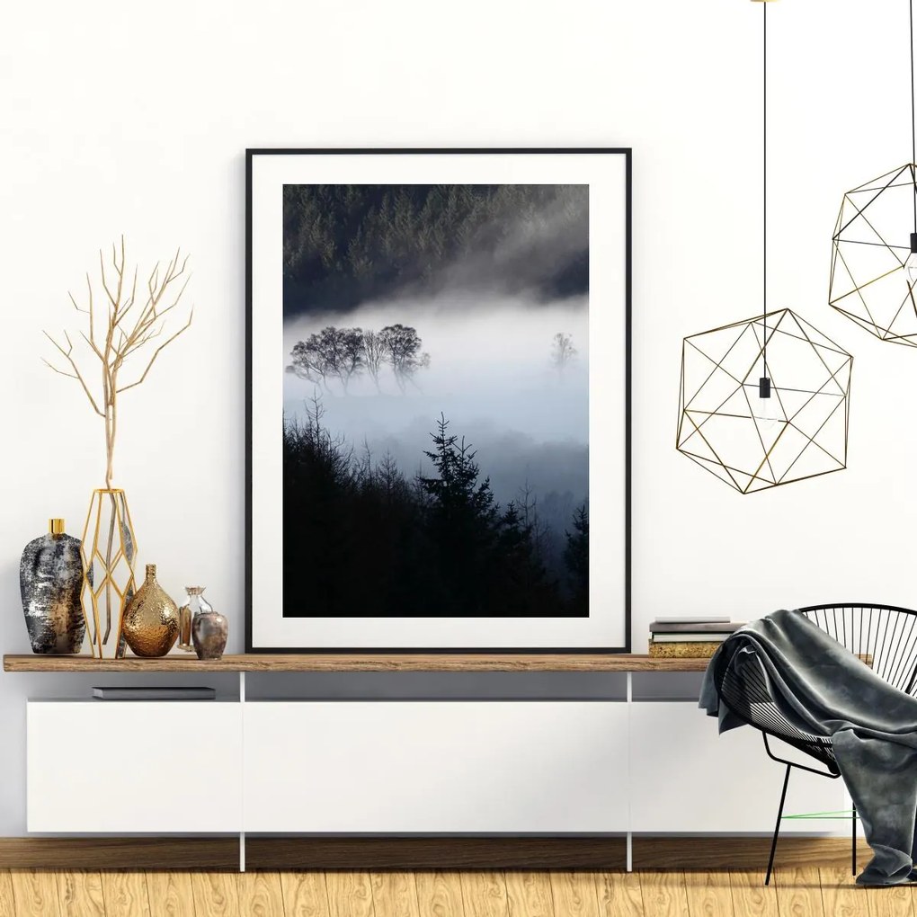 Poster - Păduea în ceață (A4)
