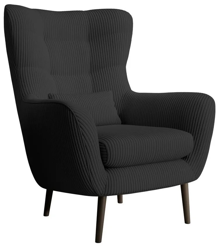 Fotoliu cu suport picioare Veneza VZ2 (negru + negru). 1099394
