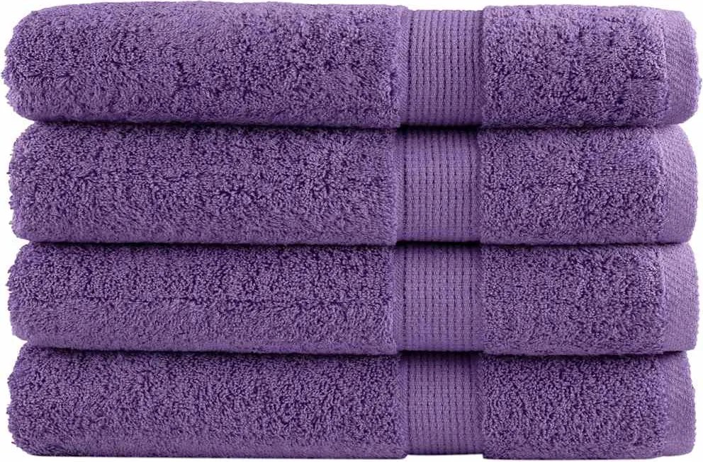 vidaXL Prosoape premium SOLUND 4 buc. violet 100x200 cm 600 gsm