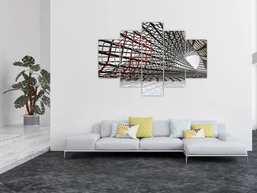 Tablou cu construcție din fier (150x105 cm)