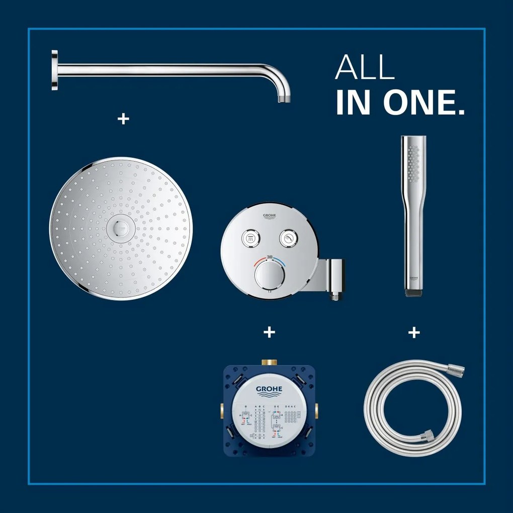 Grohe Precision Smartcontrol set de dus ascuns cu termostat da crom 34878000