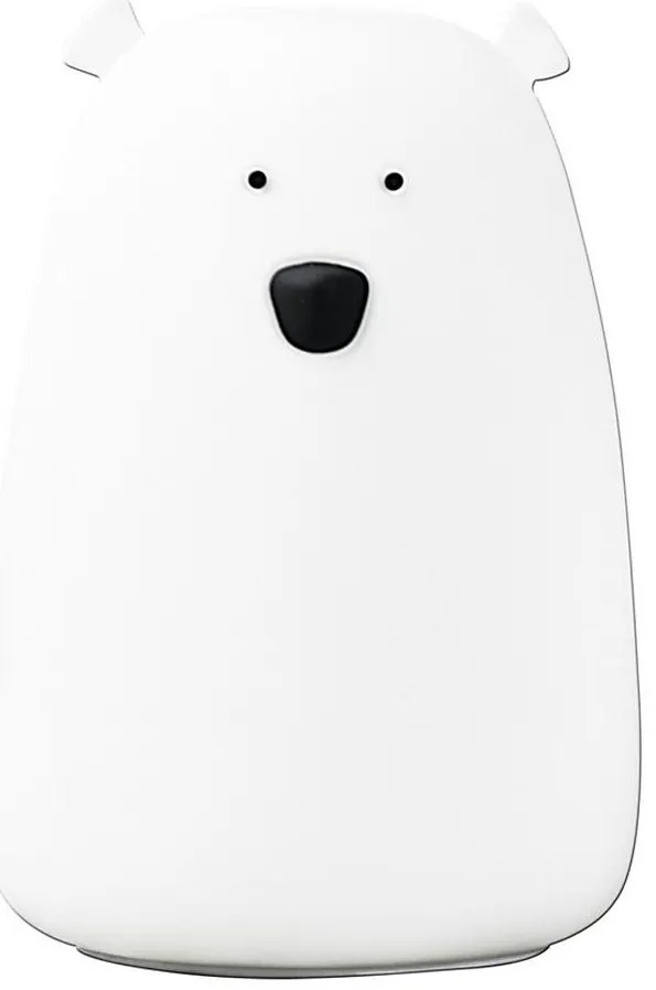 Lampă LED RGB pentru copii BEAR, tactilă, 0,8W, 5V, albă + USB