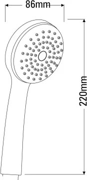 Symetrio Pară de duș, 1-funcție Finisaj: Crom NET_051S