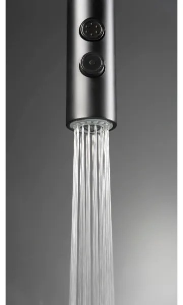 Baterie de chiuvetă cu cap de duș detașabil Deante BQO_N72M OLFATO negru