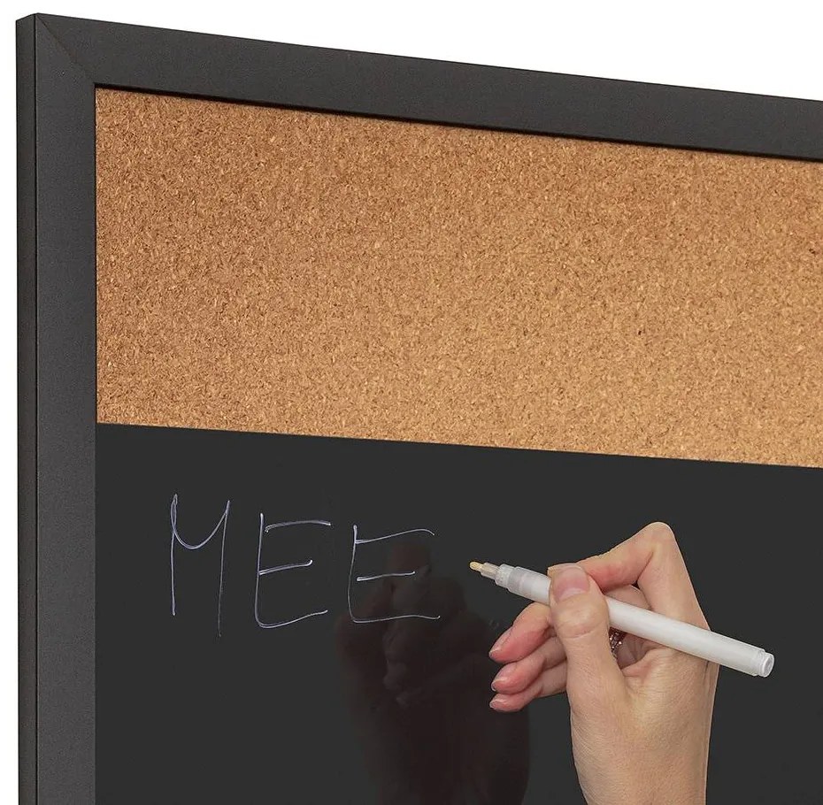 Tablă Combi Board / plută 45 × 60 cm, neagră