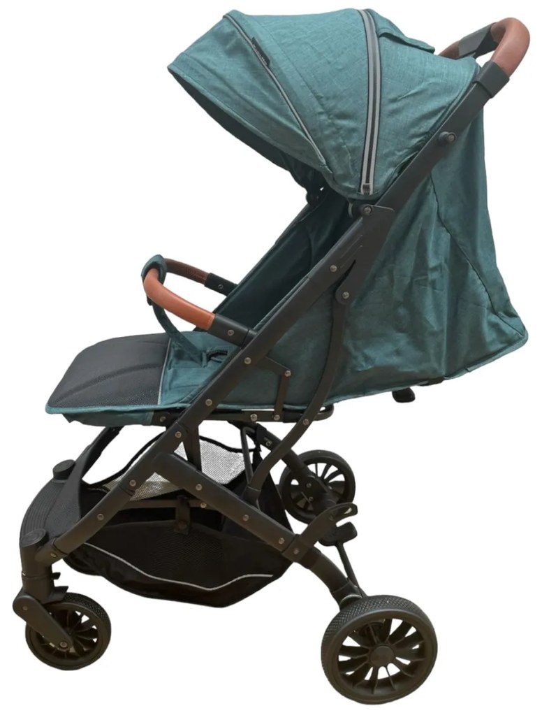 Carucior sport compact cu spatar reglabil, functie de pliere tip troller si husa de picioare. 6-36 luni, Verde - CPC-61-verde