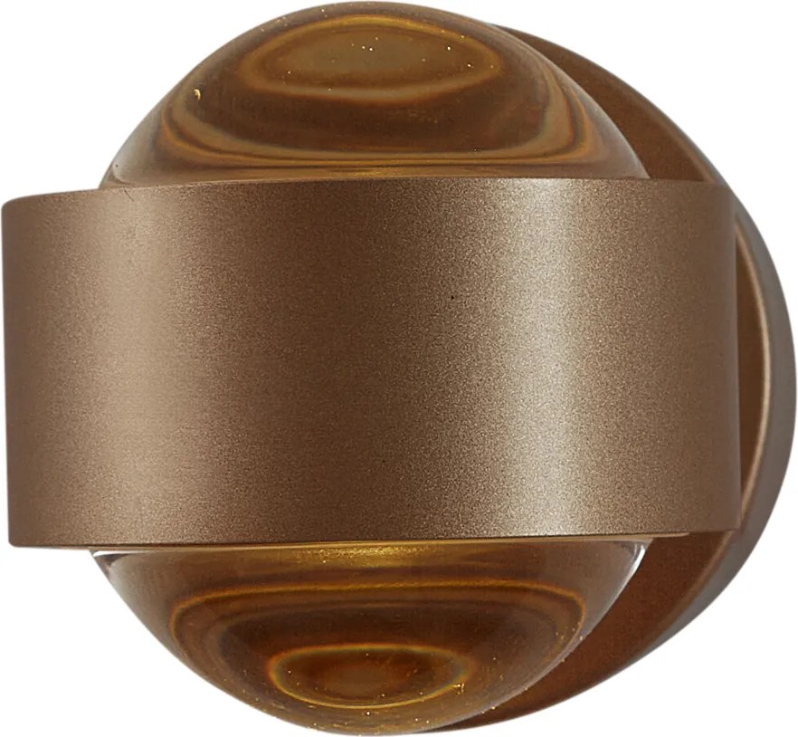 Lampă de perete de design bronz închis incl. LED IP44 - Lens