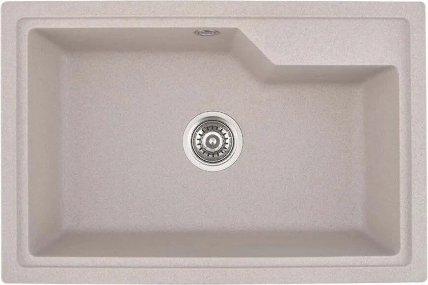 Chiuveta compozit Inter Ceramic finisaj nisip granit 68x45 cm fara picurator