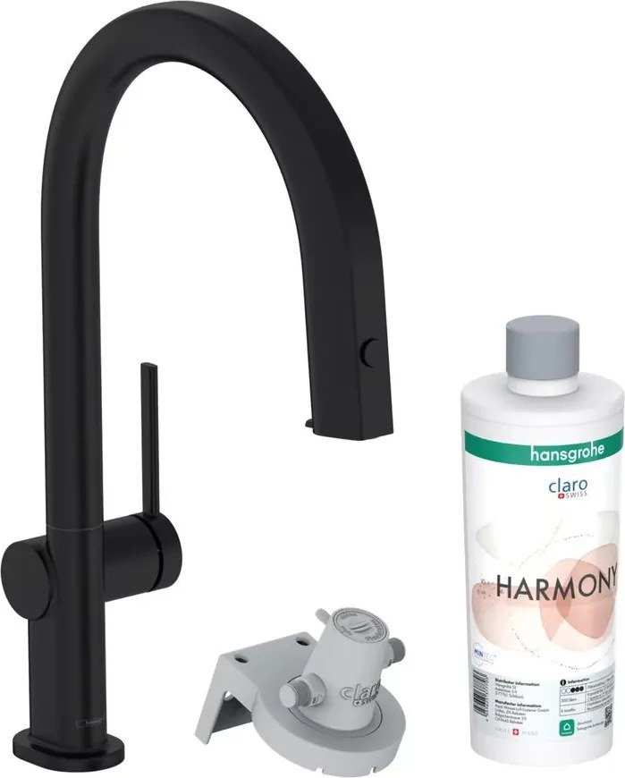 Baterie bucatarie cu filtru de apa Hansgrohe Aqittura M91 FilterSystem 210 negru
