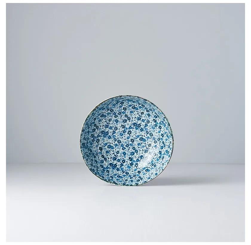 Bol din ceramică MIJ Daisy, ø 17 cm, alb - albastru